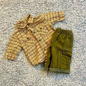 ✮ 3/$15 Plaid Flannel Shirt & Pants Outfit